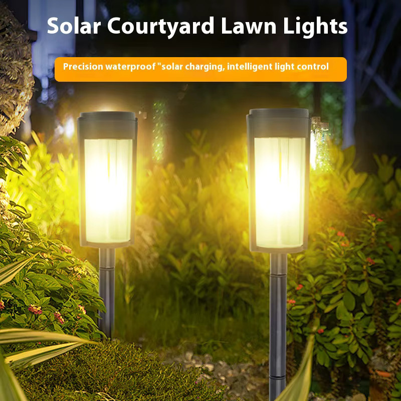ESMARTER Solar LED Bodenleuchte für Garten und Terrasse, Regendichte Außenbeleuchtung in Schwarz, Warmweiß - Bild 3