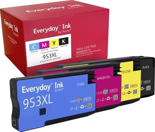 Xerox Druckerpatronen Kombi-Pack kompatibel mit HP 953XL L0S70AE F6U16AE F6U17AE F6U18AE in Schwarz, Cyan, Magenta und Gelb - Bild 1
