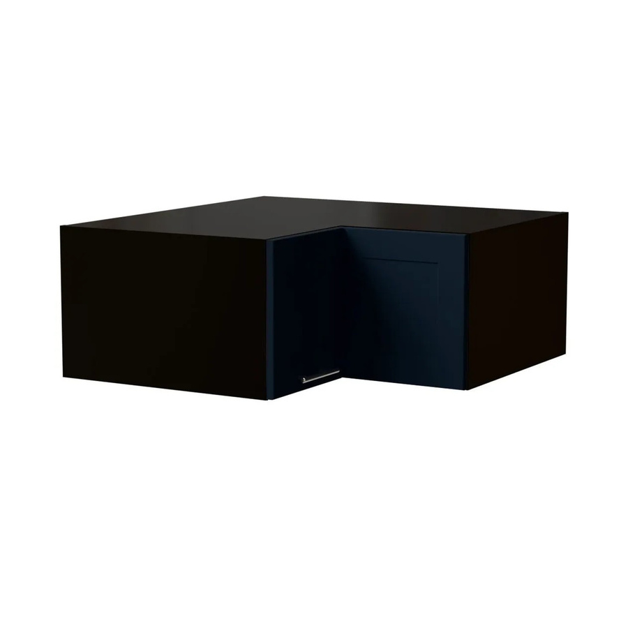 Feldmann-Wohnen Eckaufsatzschrank Oslo Küchenschrank mit Soft-Close-Türen in Schwarz und Indigo Matt, B/T/H: 90 x 36 x 90 cm - Bild 2