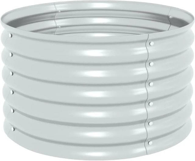 vidaXL Garten-Hochbeet aus verzinktem Stahl in Silber, B/T/H: 80 x 80 x 44 cm - Bild 1