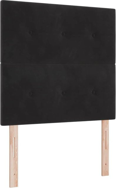 vidaXL LED Kopfteil in Schwarz mit integrierten LED-Lichtleisten aus Polyester, Breite: 90 cm - Bild 1
