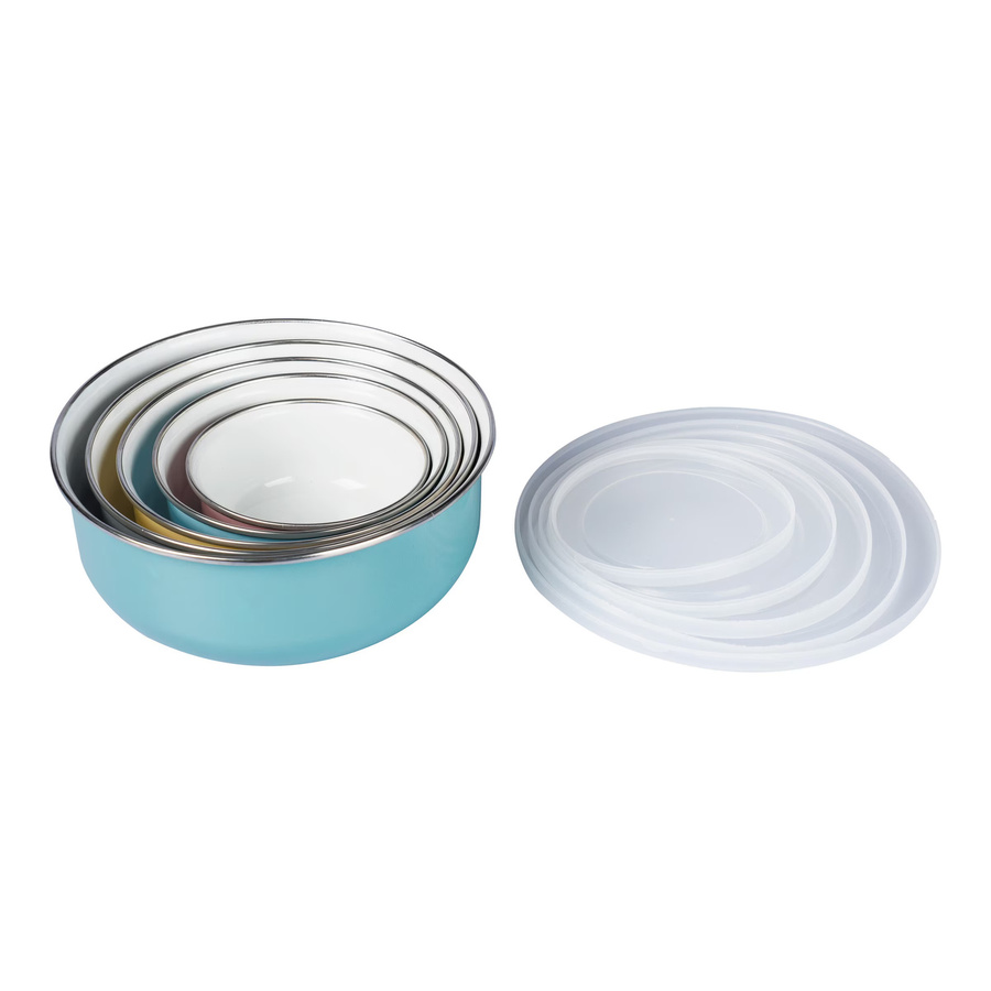 Genialo Emaille-Dosen-Set Trend, 9-teilig, Multicolor, stapelbar - Bild 2