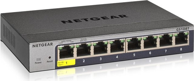 Netgear GS108Tv3 Managed L2 Gigabit Ethernet Switch Grau (GS108T-300PES) - Bild 2