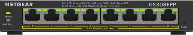 Netgear GS308EPP Netzwerk Switch mit 8 Ports in Schwarz - Bild 1