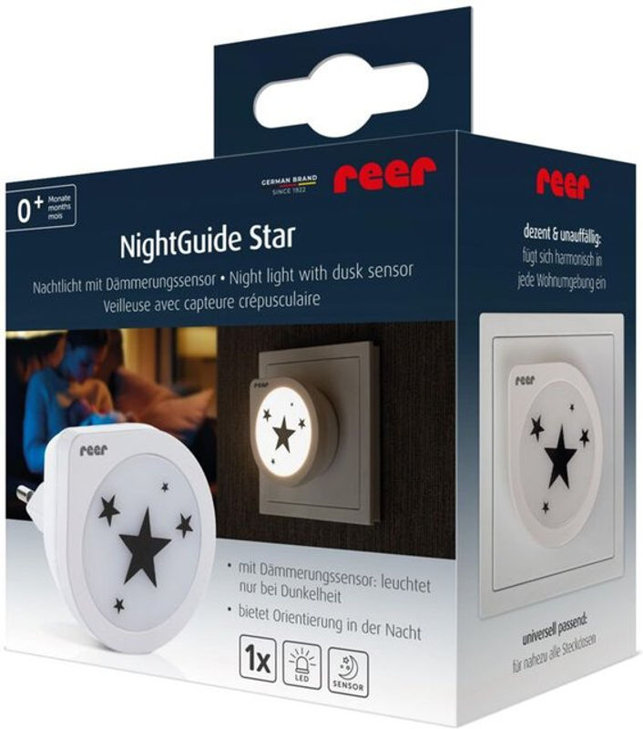 Reer Nachtlicht Night Guide Star mit Dämmerungssensor, LED, Weiss - Bild 4