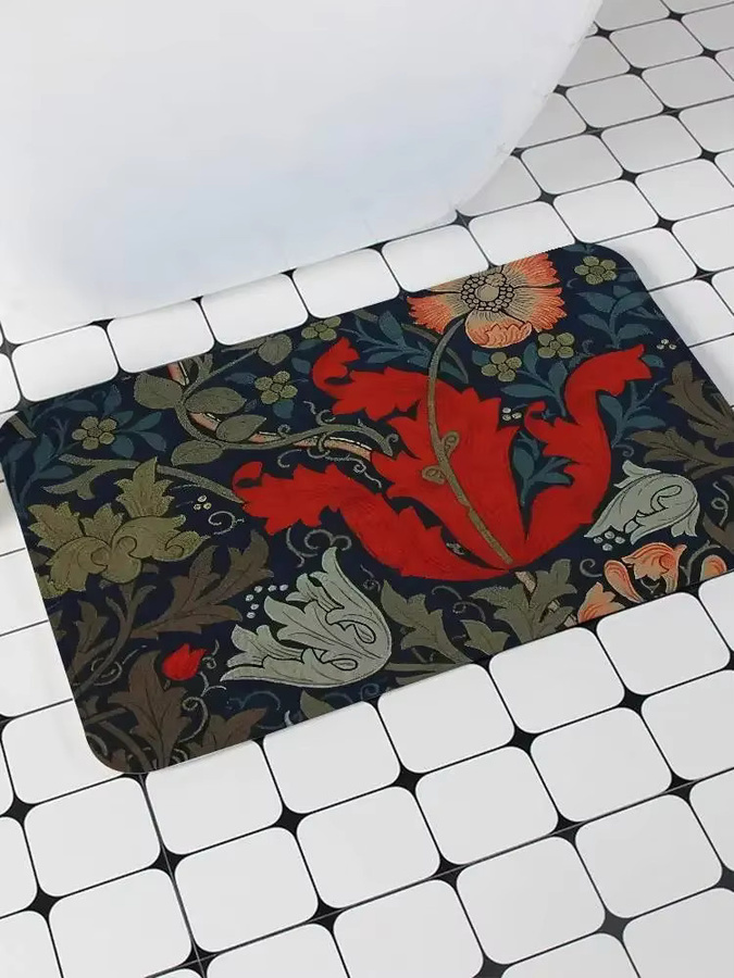 William Morris Compton Floral Bodenmatte, moderner flauschiger Heimteppich in Multicolour, B/T/H: 60 x 40 x 1 cm - Bild 6