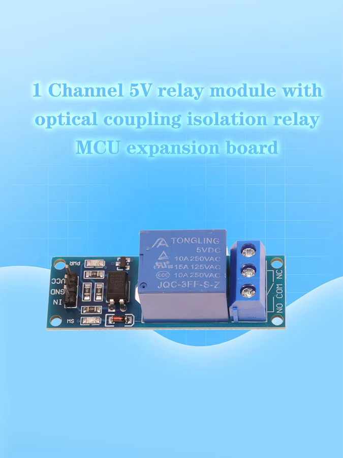1-Kanal 5V Relaismodul mit optokoppler Isolation und hohem Trigger für MCU-Erweiterung, Blau - Bild 3