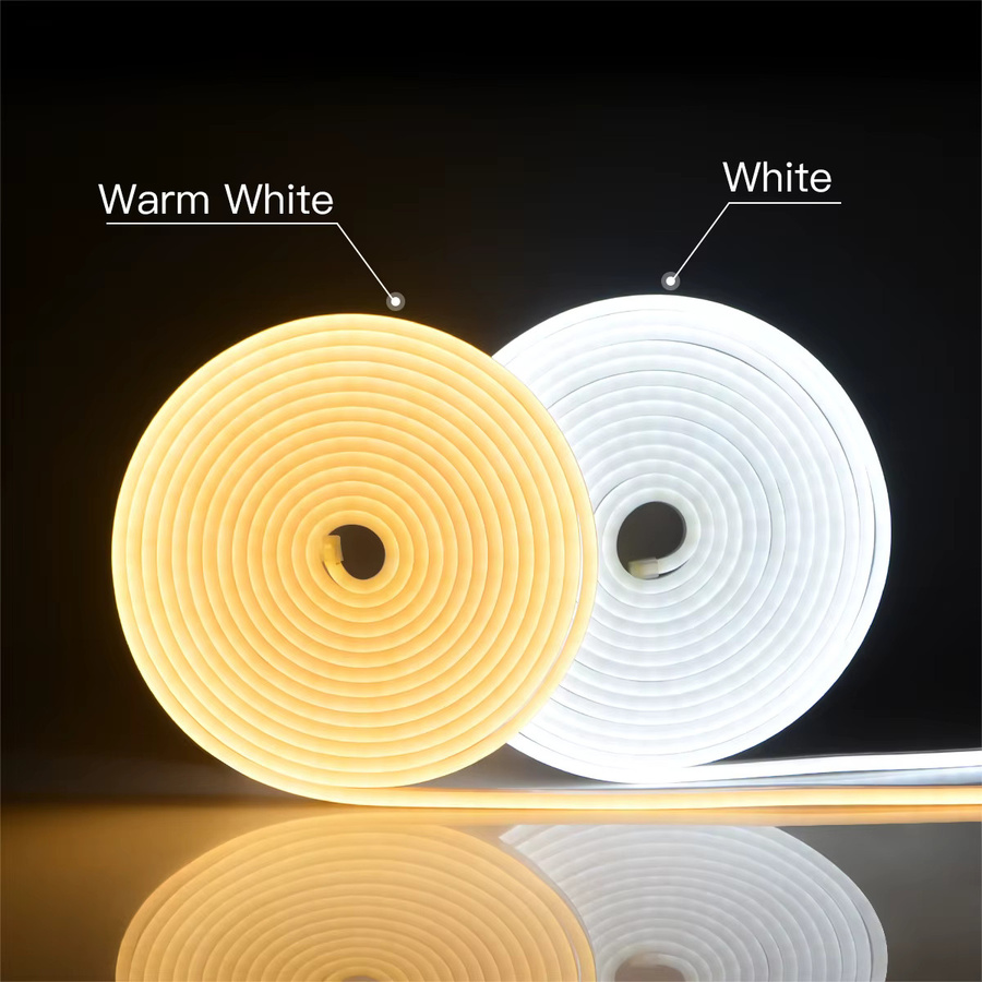 MALITAI LED-Neonschild-Lichtleiste mit USB-Anschluss, dimmbar mit Fernbedienung und Berührungssensor, modernes Design aus Holz und Silikon in Weiß - Bild 4