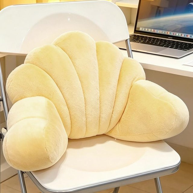 Yiran Health & Beauty Muschel Hüftkissen aus weichem Plüsch in Bunt und Gelb, Länge: 60 cm - Bild 1