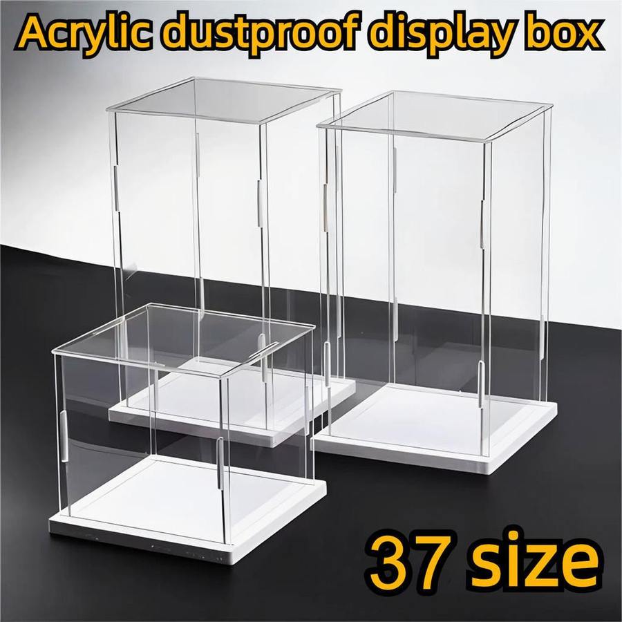 Whosee Acryl-Displaybox transparent als staubdichte Vitrine zur Desktop-Aufbewahrung, B/T/H: 40 x 25 x 30 cm - Bild 1