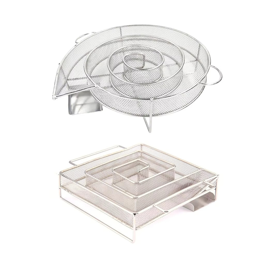 Edelstahl Kaltrauchgenerator für Grill und Räuchergerät in Silber zur Herstellung von Holzrauch für Fleisch und Lachs - Bild 2
