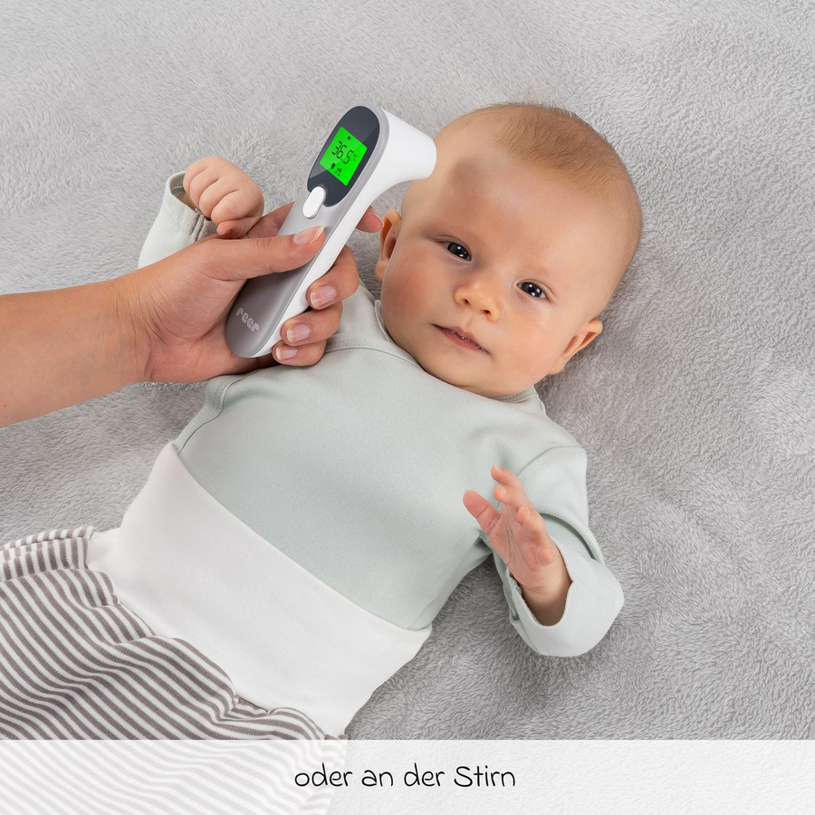 Reer 4in1 Infrarot-Fieberthermometer Colour MaxTemp für Ohr- und Stirnmessung in Weiß Grau - Bild 6