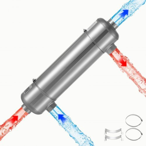 VEVOR Pool Wärmetauscher 210K BTU aus Edelstahl in Silber für Spa und Hot Tub - Bild 1