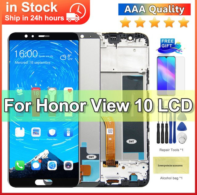 Sinmaytai Ersatz-Display mit Touchscreen für Honor V10, Farbe: Schwarz - Bild 1