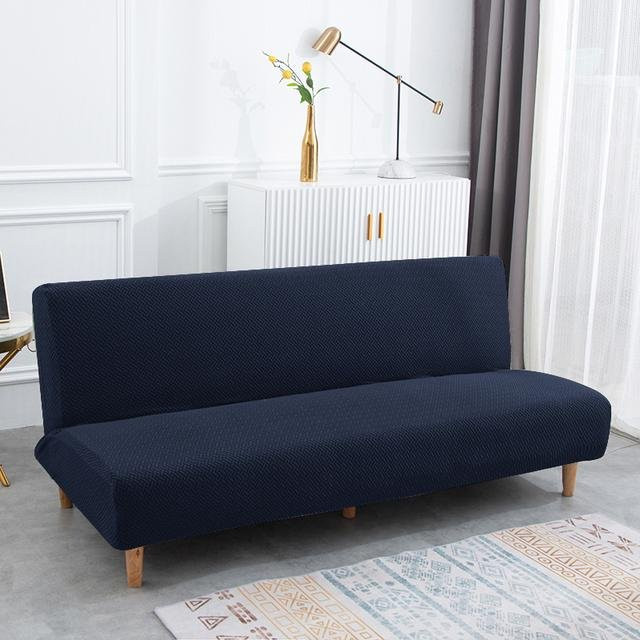 Rutschfester Jacquard Stretch-Sofabezug ohne Armlehnen von YTO Home in floralem Design für dein Wohnzimmer, Größe S (120-155 cm) - Bild 1