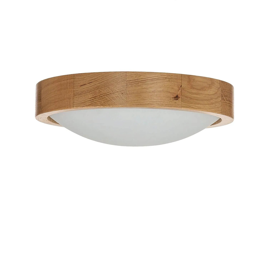 Fernly Moderne Deckenlampe aus Holz und Glas, Rund, Durchmesser: 27 cm, E27 - Bild 2
