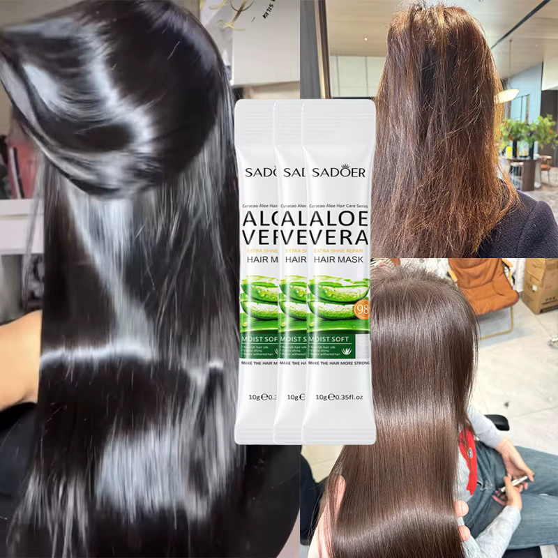 SADOER Haarmaske Aloe Vera, für krauses und strapaziertes Haar, Unisex - Bild 2