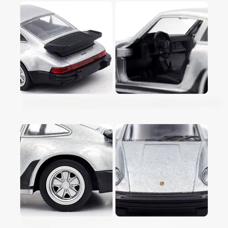 MAKEDA Turbo-Spielzeugauto, Modell aus Legierung, Maßstab 1:36, Grau - Bild 4