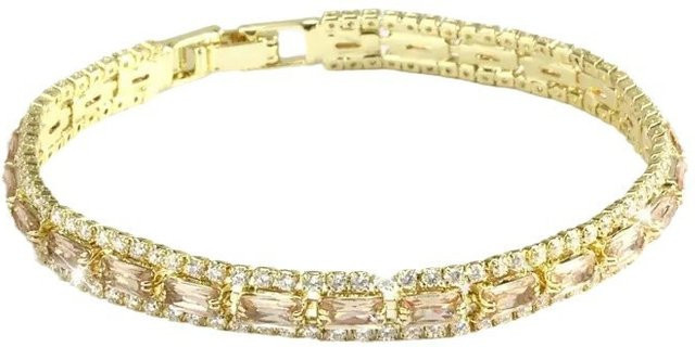 RUIYI Tennisarmband, 14K vergoldet, CZ, Damen - Bild 1