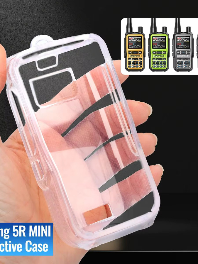 ABBREE Schutzhülle aus transparentem TPU für BAOFENG UV-5R Mini Walkie Talkie - Bild 5