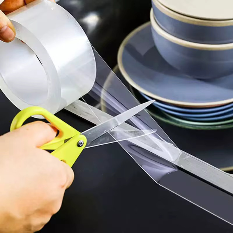3M Nano-Klebeband einseitig selbstklebend, transparent, wasserdicht und schmutzabweisend als Dichtungsstreifen für Küche und Badezimmer - Bild 4