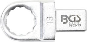 BGS Einsteck-Ringschlüssel 6902-13 aus Chrom-Vanadium in Silber, 13 mm mit 9 x 12 mm Aufnahme - Bild 1