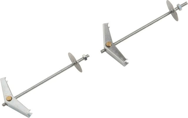 LUX-TOOLS Federklappdübel aus Stahl mit Schraube, Farbe Silber, Durchmesser: 3 mm, Länge: 85 mm, 2 Stück - Bild 1