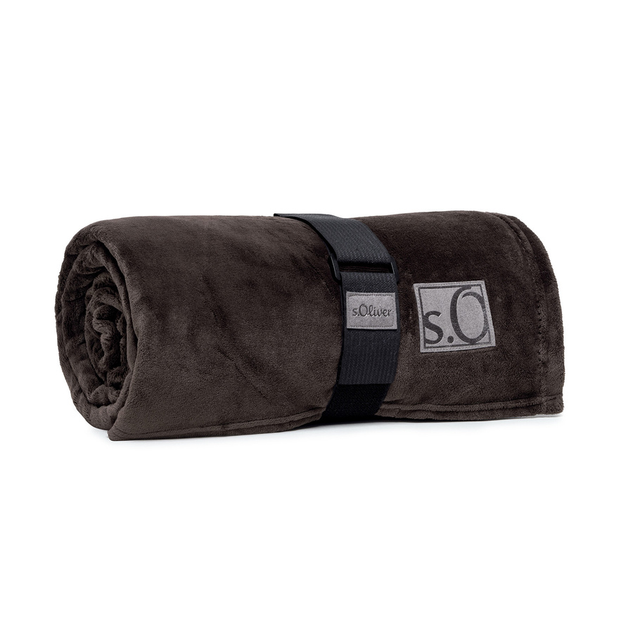 s.Oliver Wohndecke Kuschelsoft 3638 in Braun, B/T: 200 x 150 cm - Bild 1
