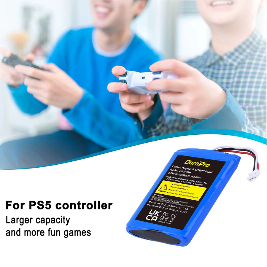 Sony LIP1708 Li-Ionen-Akku mit 4000mAh für PlayStation 5 PS5 Dualsense Controller CFI-ZCT1W, Blau - Bild 5
