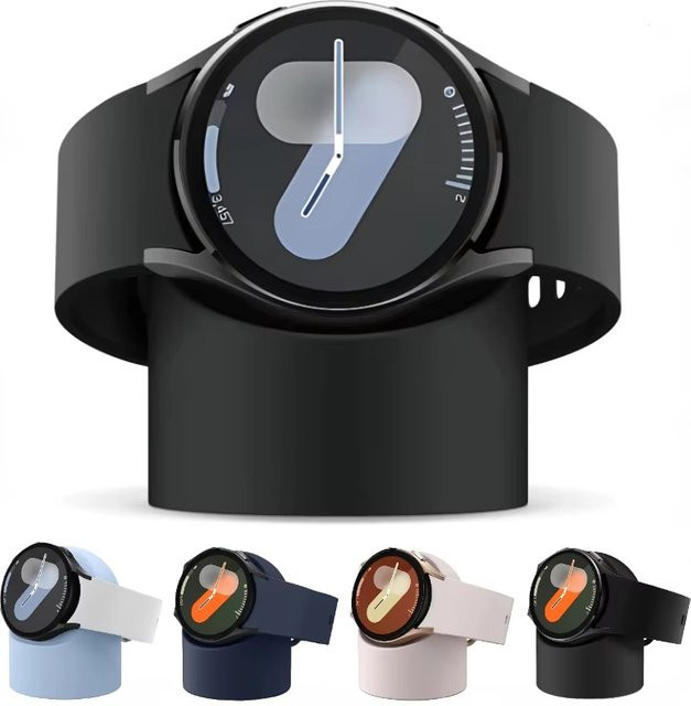 VORTNGLE Ladeständer Silikon, Schwarz, Samsung Galaxy Watch 5 - Bild 1