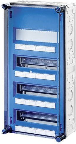 Hensel Mi 1440 Kleinverteiler Aufputz in Weiß und Transparent mit 36 Teilungen und 3 Reihen - Bild 1