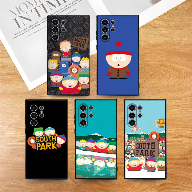 Cartoon S-South P-Park Handyhülle für Samsung Galaxy S21 S22 S23 S24 S25 FE Plus Ultra aus weichem TPU - Bild 1