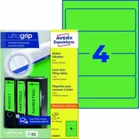 Avery Zweckform Ordnerrückenetikett ultragrip breit, grün, 80 Stück - Bild 1