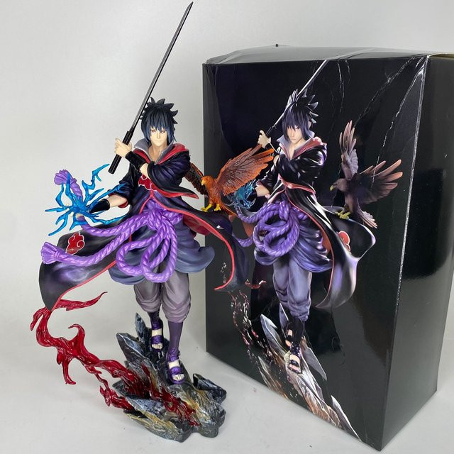 Bandai Naruto Sasuke Skulptur Modell, Desktop-Ornament, Lila, Bunt / Mehrfarbig - Bild 1