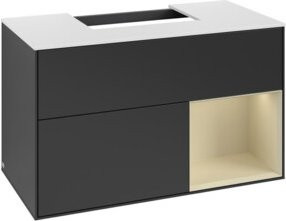 V&B Waschtischunterschrank Finion 100 in Blau lackiert, Breite: 100 cm, Tiefe: 50,1 cm, Höhe: 50,1 cm - Bild 1