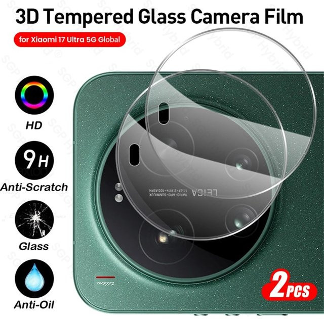2 Stück Mi17Ultra 3D Gehärtetes Glas Kameraschutz für Xiaomi 17 Ultra 5G, Transparent - Bild 1