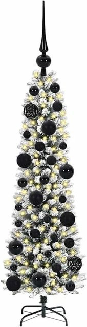 vidaXL Künstlicher Weihnachtsbaum mit 150 warmweißen LEDs in Grün und Weiß, Höhe: 120 cm - Bild 1