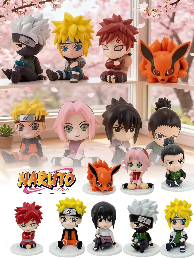 Bandai Naruto Anime-Figuren, 8-teiliges Set, PVC-Modell, bunt / mehrfarbig - Bild 6