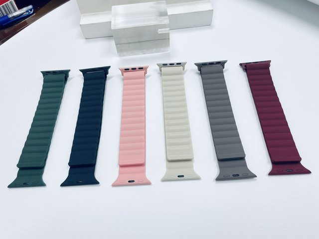 Uhrenarmband Silikon, Magnetisch, Schwarz, Unisex - Bild 1
