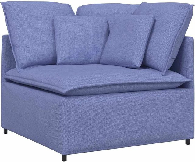 vidaXL Modulares Sofa Eckmodul mit Kissen Jeansblau Breite: 100 cm - Bild 1