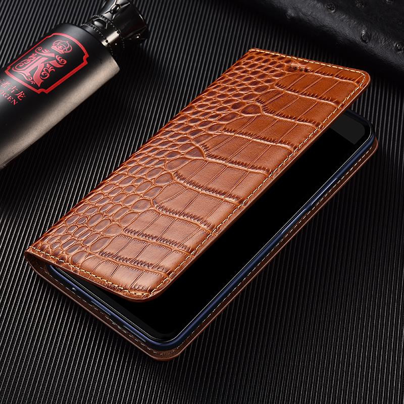 Thunder ii Krokodil-Echtleder Klapphülle für Samsung Galaxy A-Serie in Rot - Bild 1