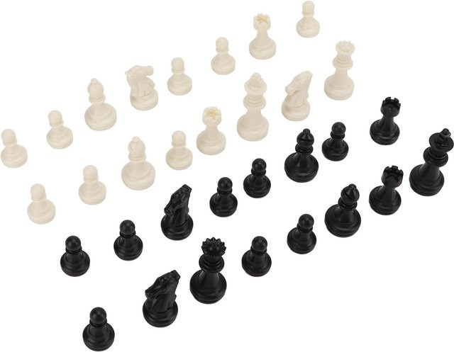 Sport2ZY Schachfiguren Ersatzfiguren, Kunststoff, Schwarz-Weiß - Bild 1