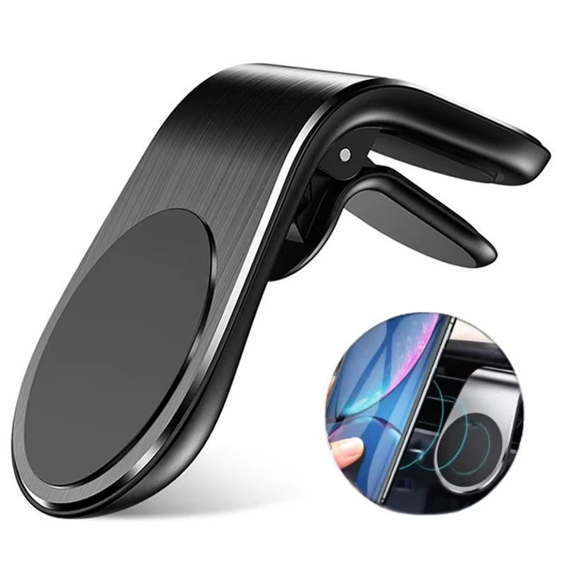 Magnetischer L-förmiger Autotelefonhalter für Smartphones und GPS in Schwarz - Bild 6