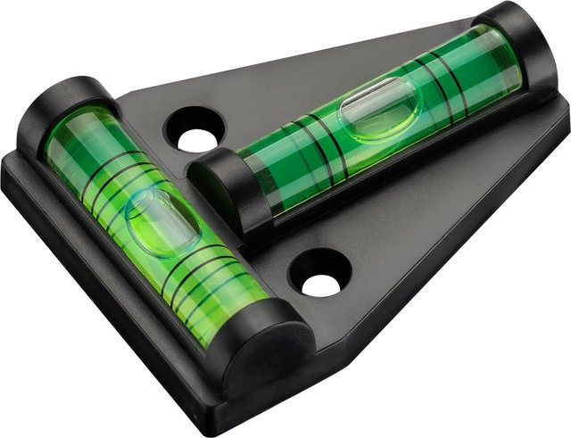 Wiltec Magnetische Kreuzwasserwaage in Schwarz mit 2 Libellen - Bild 1