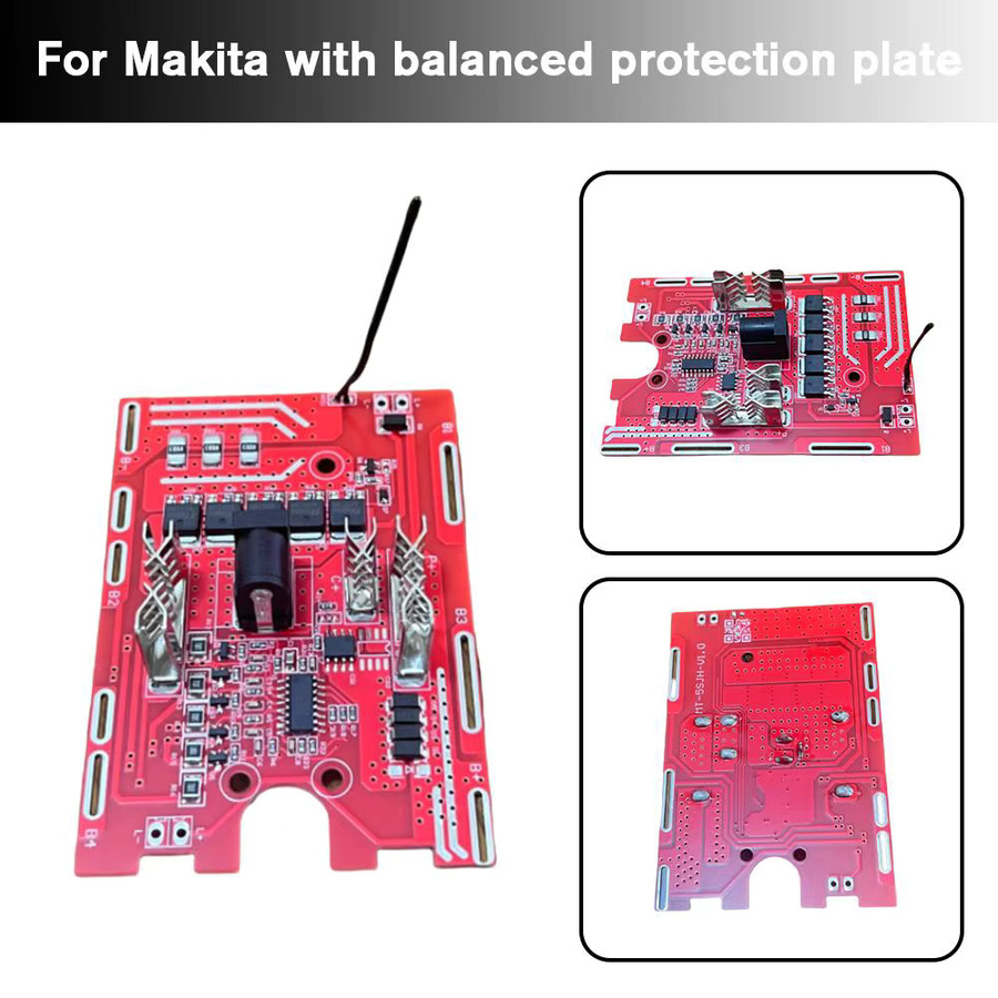 Makita Balance-Schutzplatine für 5Mos 3 in Rot, 21 V mit Temperaturregelung und Schutz-Display-Platte - Bild 4