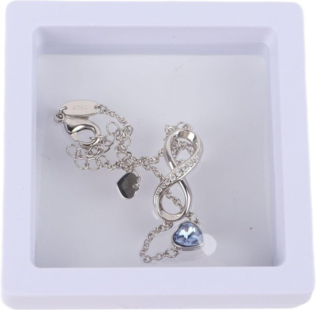 Neoglint Armband mit Anhänger, versilbertes Kupfer, Kristall, Damen - Bild 1