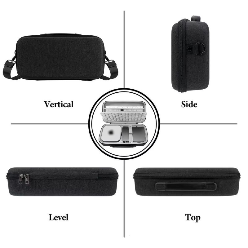 DIXSG EVA Aufbewahrungstasche für Mac Mini M4, Tragbares Hartschalen-Etui für Mac Mini M4, Tastatur, Maus und Trackpad, Schwarz - Bild 3