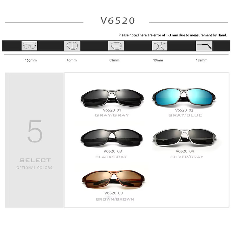 VEITHDIA Polarisierte Vintage-Sonnenbrille, Vollrand, Unisex - Bild 2