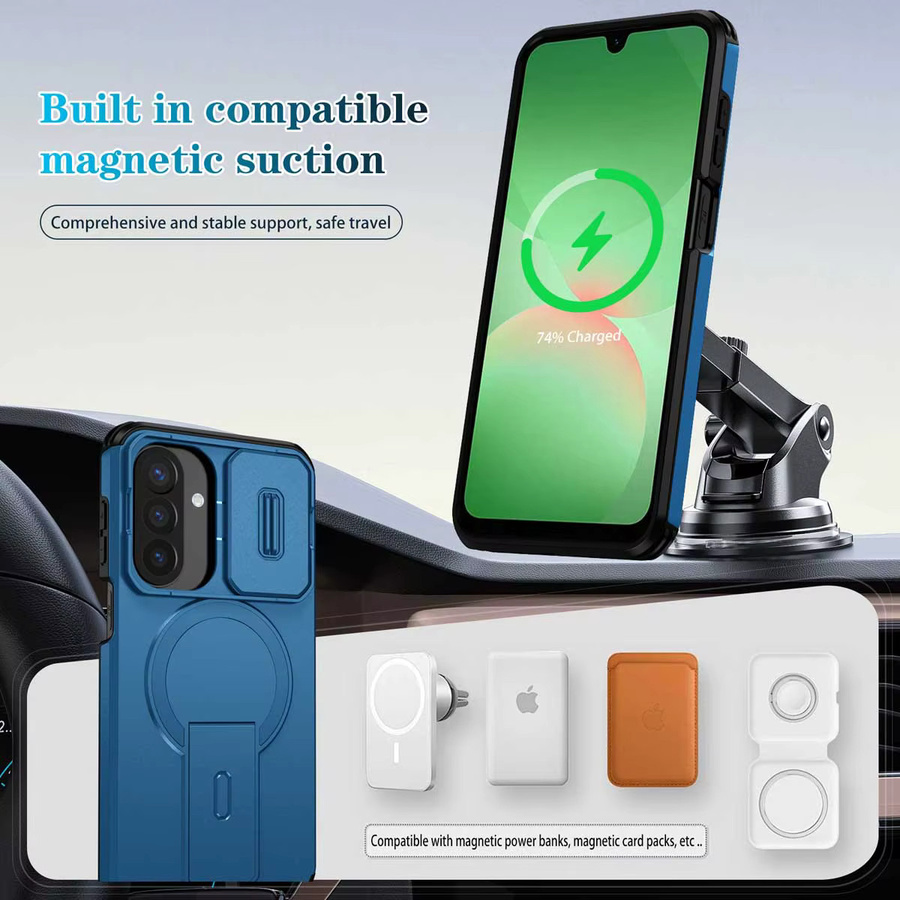 Magnetische Handyhülle mit Ring-Halter und Kameraschutz für Samsung Galaxy A57 A37 A17 A56 A36 A26 A16 A55 A35 A25 A15 in Blau oder Lila - Bild 6