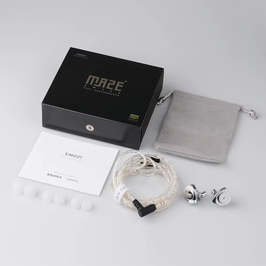 SIMGOT EW200 In-Ear HiFi-Kopfhörer mit 10 mm SCP-Membran und Dual-Magnet-Circuit in Silber - Bild 2